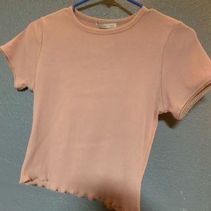 muave cropped t-shirt